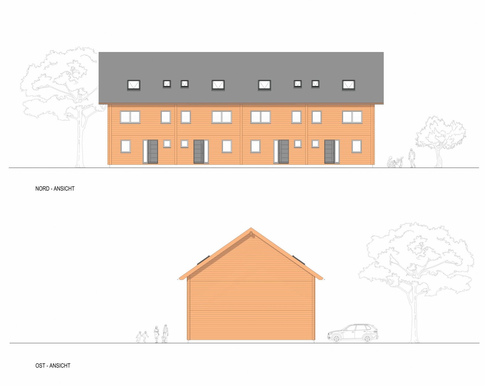 NEUBAU! Moderne Holz-Reihenhäuser (FULLWOOD) mit eigenem Garten - zentral in Weinheim