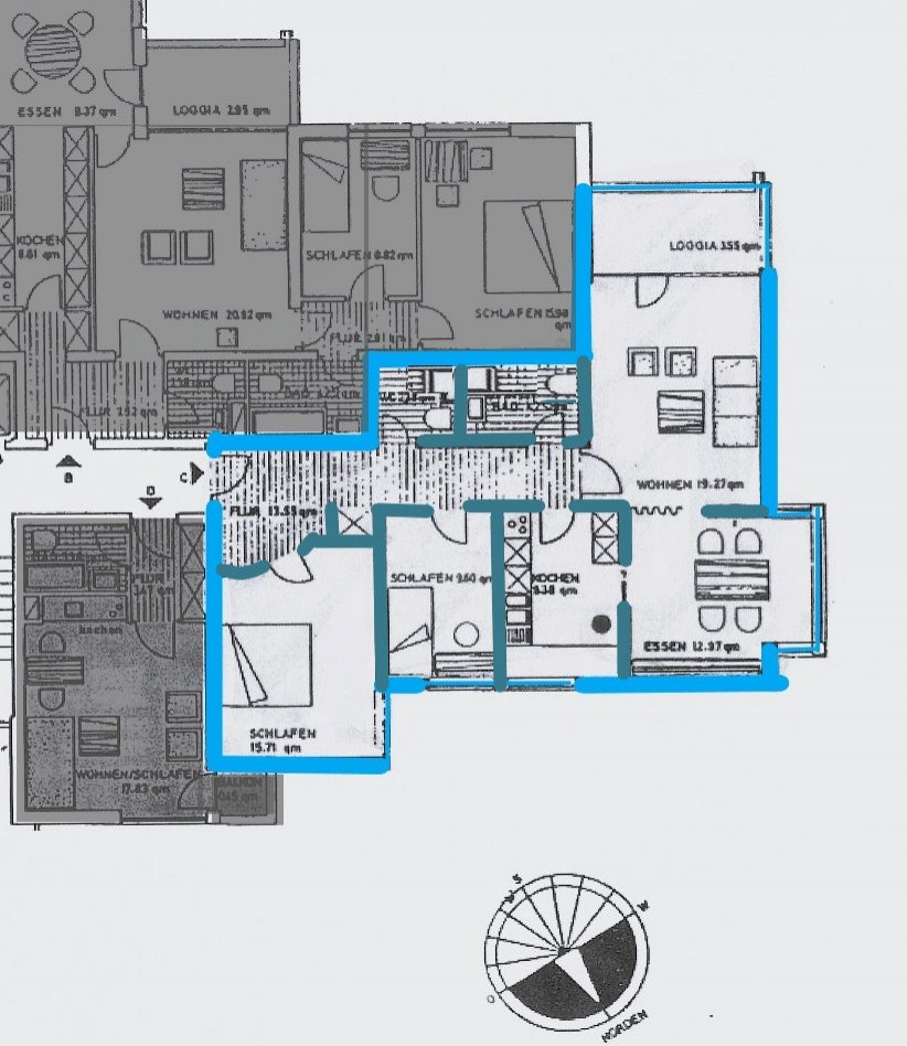 Wohnen mit Ausblick: 3-Zimmerwohnung, 2 Bäder, Balkon (Fahrstuhl vorhanden)