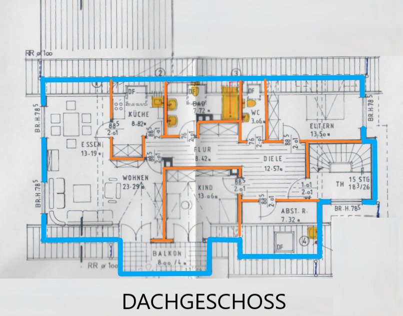 Helle Dachgeschosswohnung mit Balkon zu vermieten!