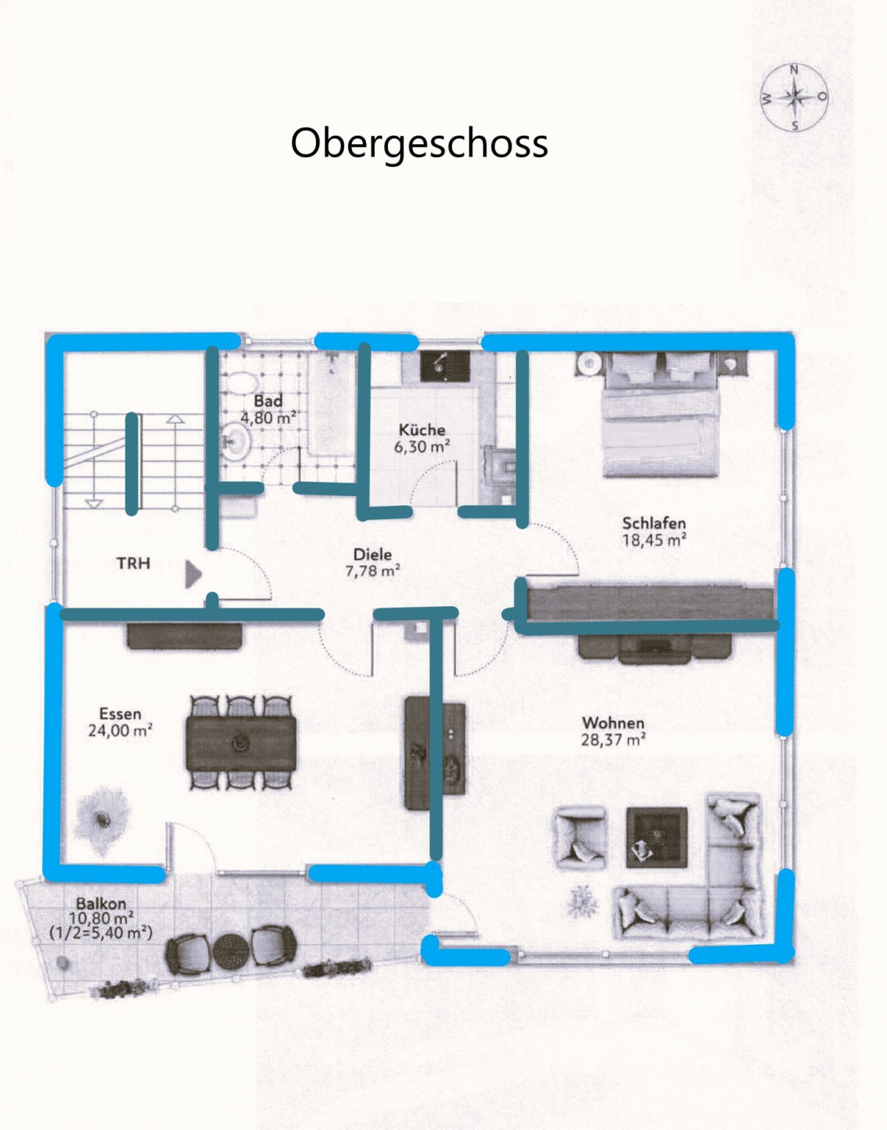 Grundriss Obergeschoss