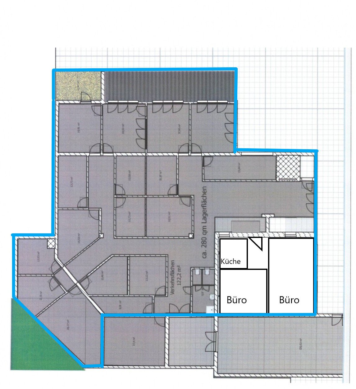 Grundriss mit Aufteilung Grundriss mit Aufteilung