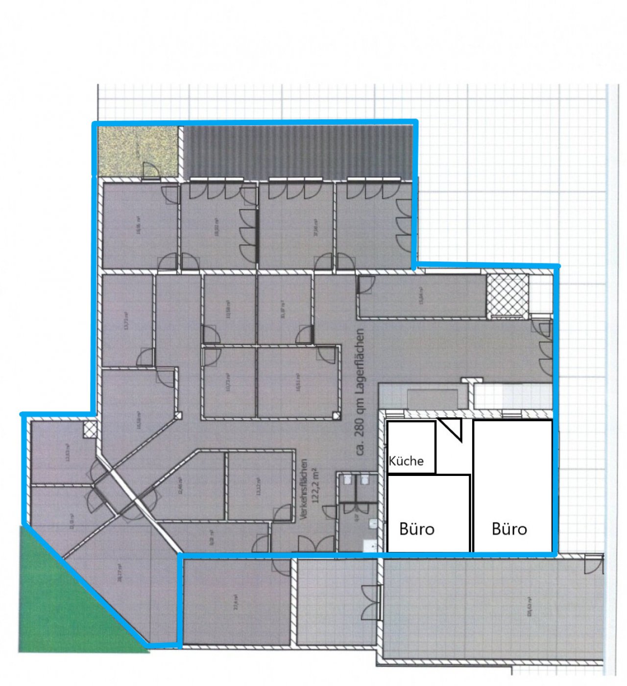 Grundriss mit Aufteilung Grundriss mit Aufteilung