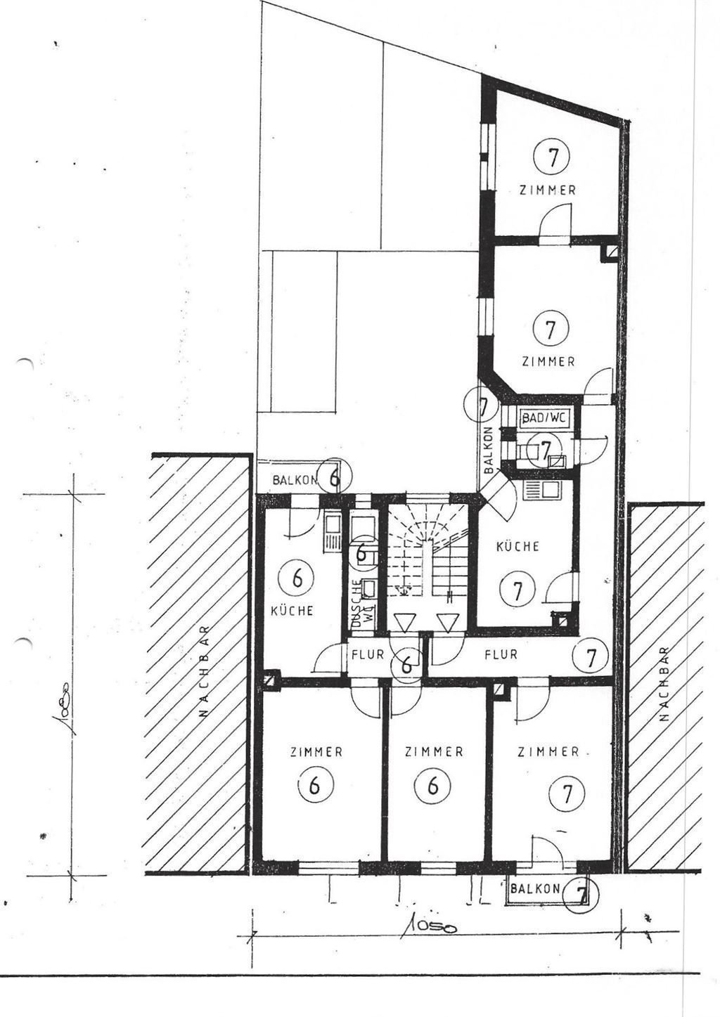 Grundriss Wohnung 2 bis 7 Grundriss Wohnung 2 bis 7