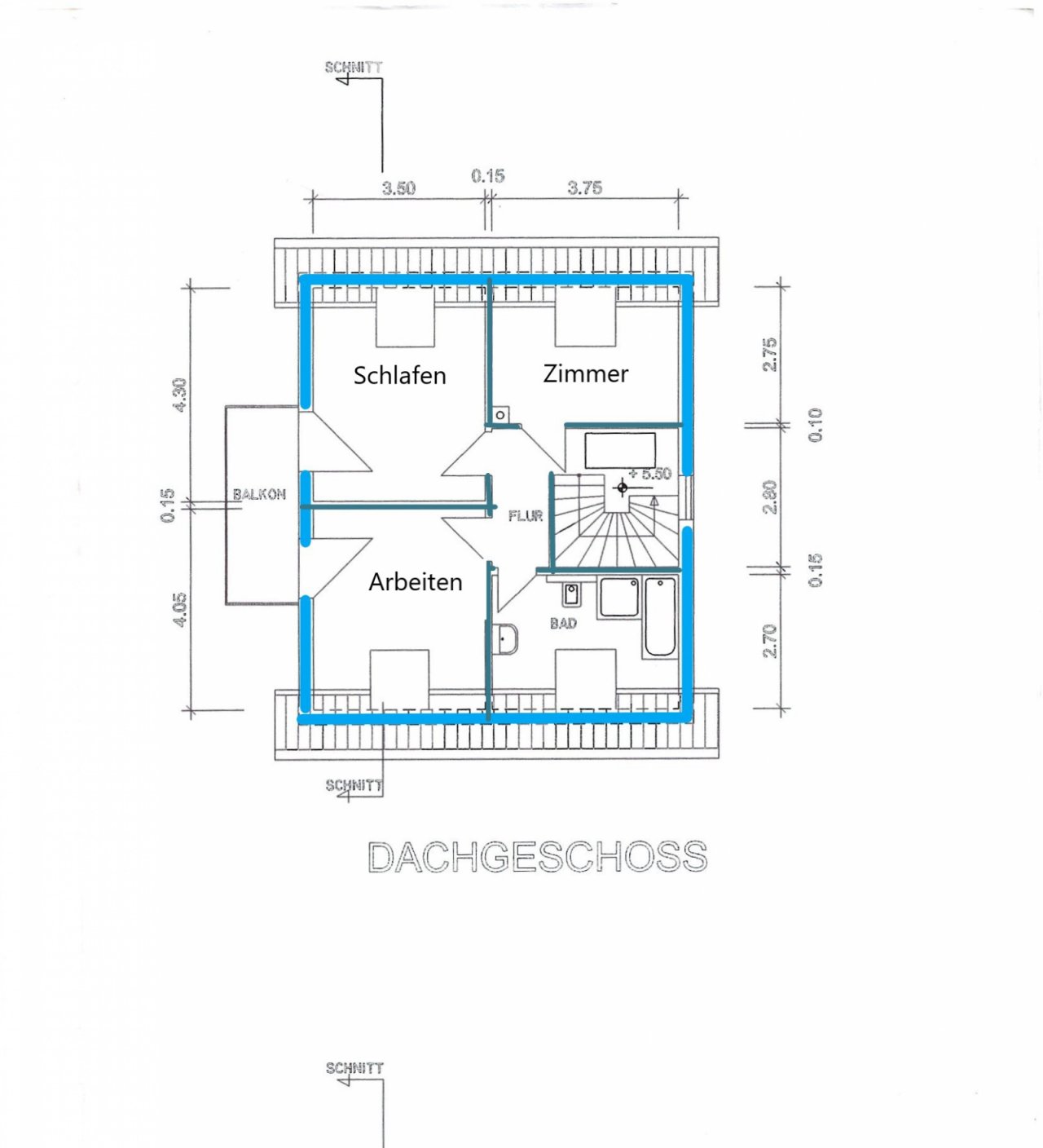Grundriss Dachgeschoss