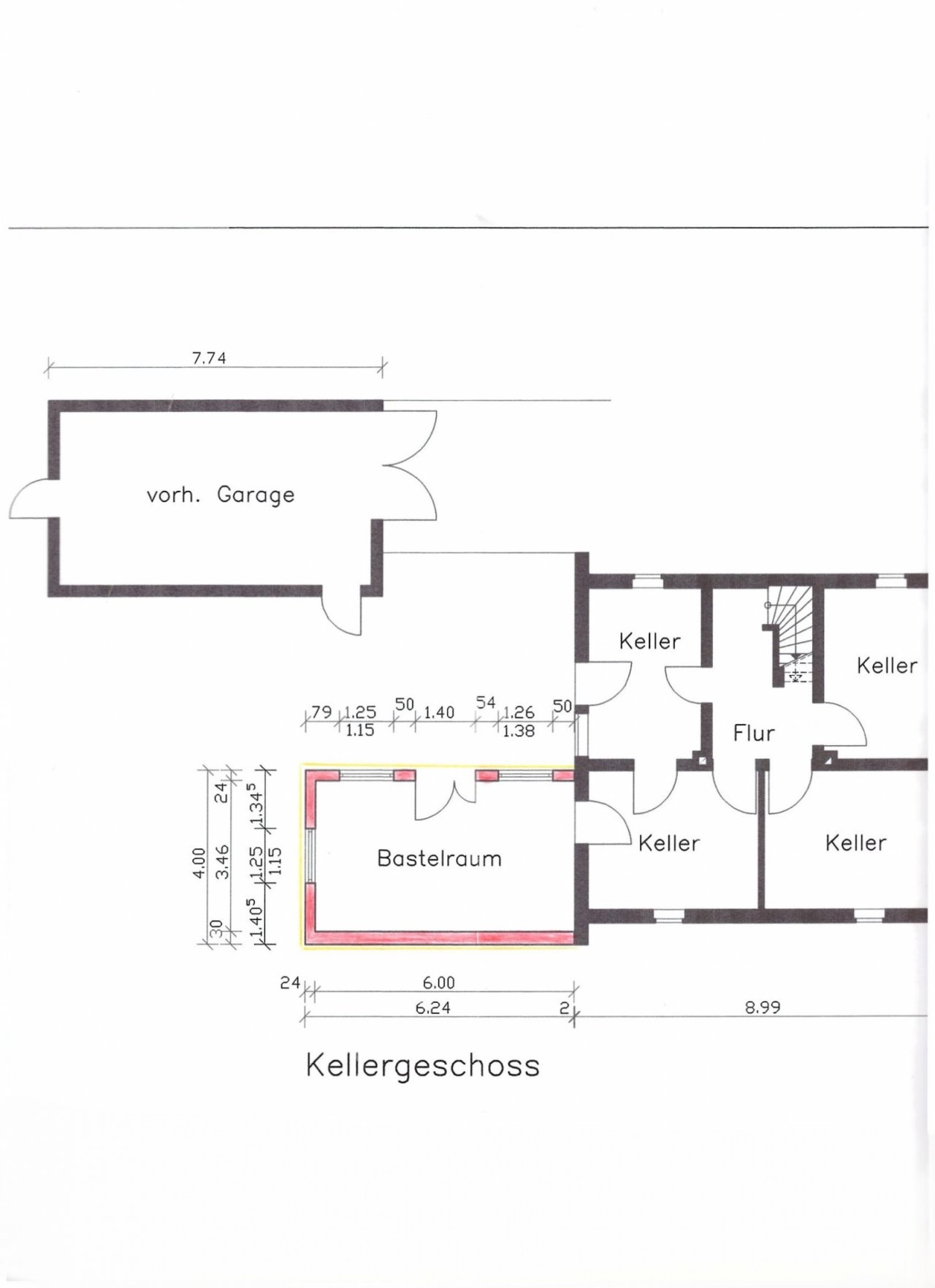 Grundriss Kellergeschoss 