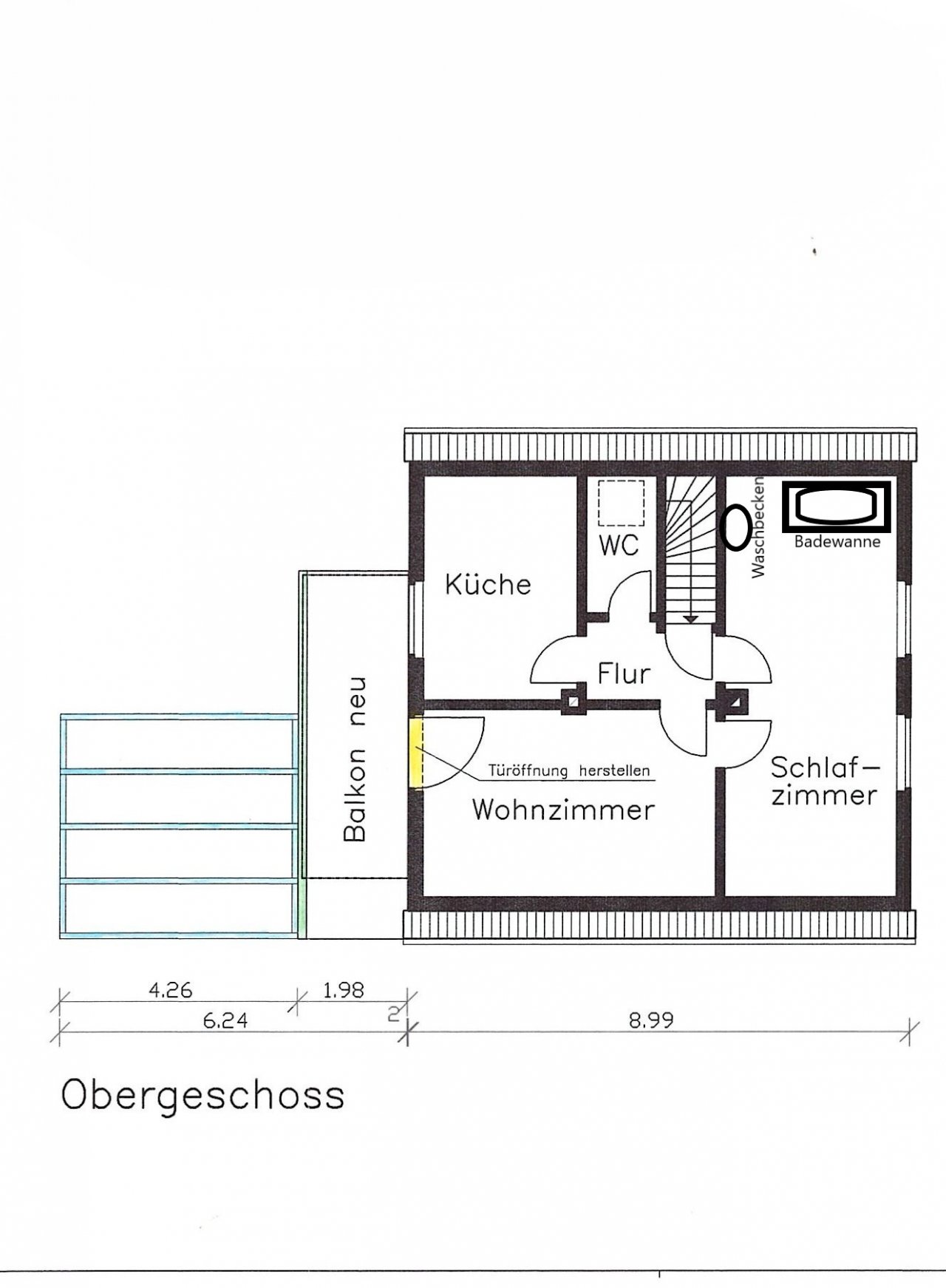 Grundriss Obergeschoss bearbeitet