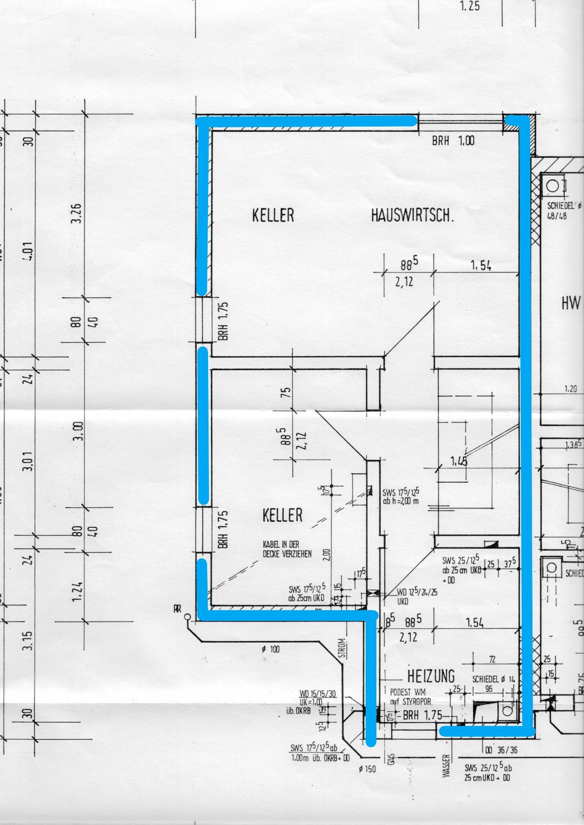 Grundriss Keller Grundriss Keller