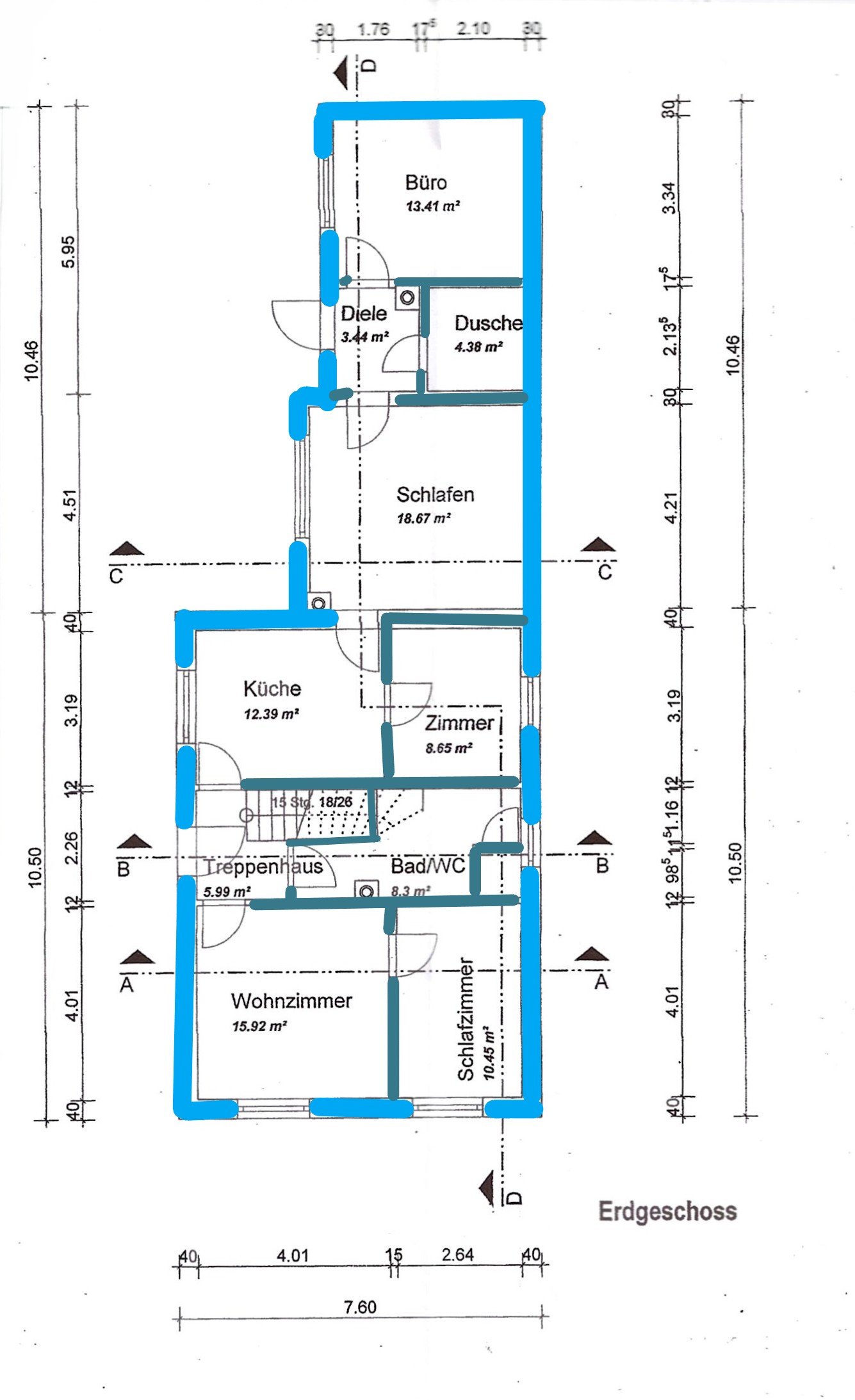 Erdgeschoss Haupthaus