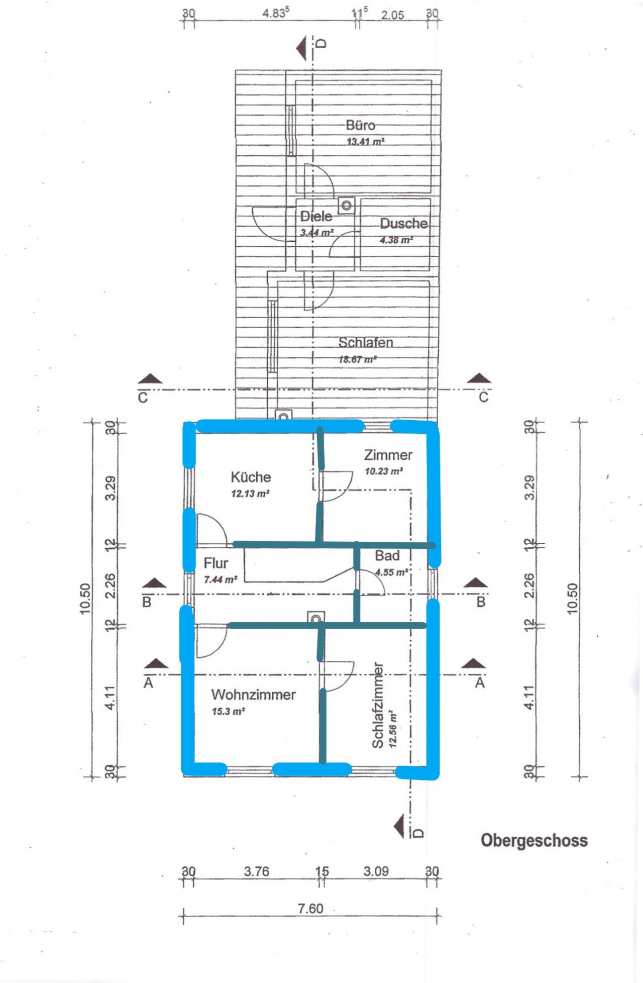 Obergeschoss Haupthaus